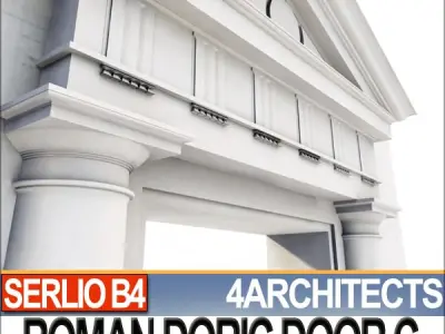 Renaissance Doric Door C Revit STL Printable 3D print model purchase