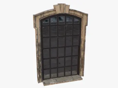 Cement Window 0005 Low-poly 3D model