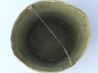 Dirty Bucket High Poly 3D model
