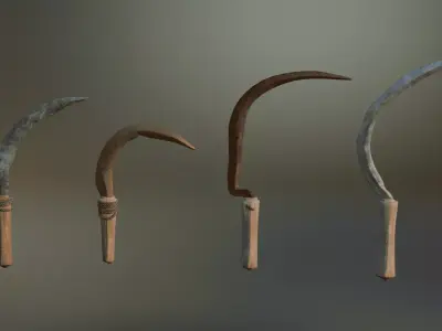 Medieval Tools 3D Asset Pack Low-poly 3D model