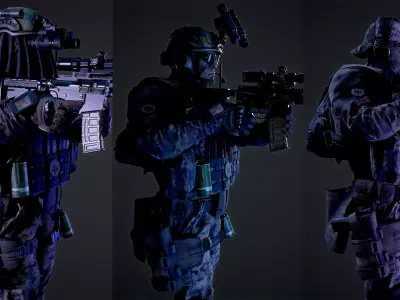 Soldier-AAA-Pack Low-poly 3D model
