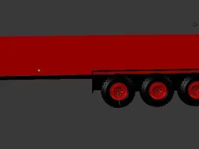 Custom 24 foot dump trailer Free 3D model