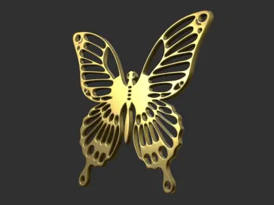 Pendant Butterfly Free 3D print model