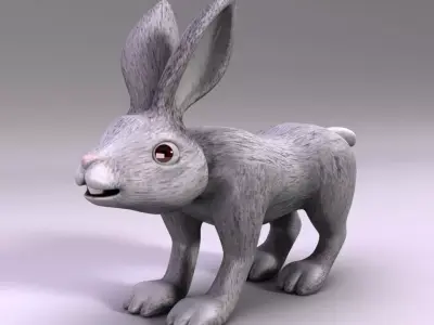 Rabbit Low-poly 3D model get