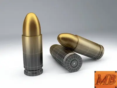Bullet golden 3D model