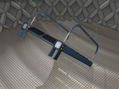 Sci-Fi Stairs - 18- Blue Version Low-poly 3D model