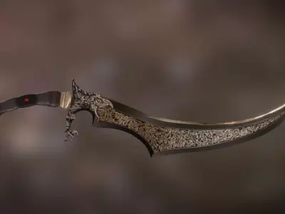 Falcon Dagger Low-poly 3D model