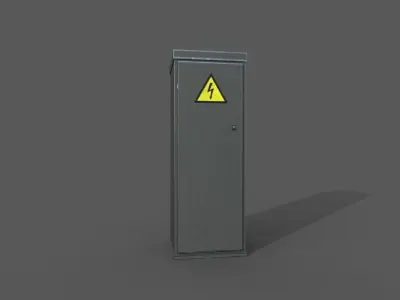 Outdoor Electric Power Control Low-poly 3D model