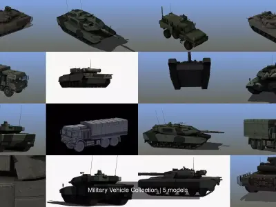 Military Vehicle Collection 3D Model Pack