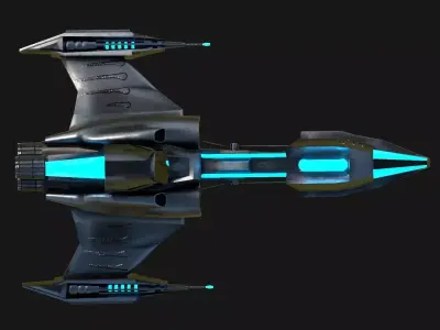 Alien Ship Low-poly 3D model get