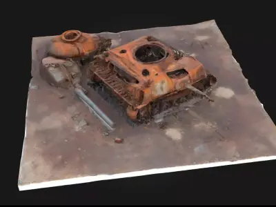 Rusted Remnants  Forgotten Fragments of Industry 3D model