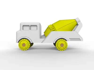 Toy cement truck  3D print model
