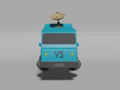 Flower Truck 3D model