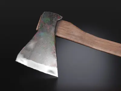 The old axe Low-poly 3D model