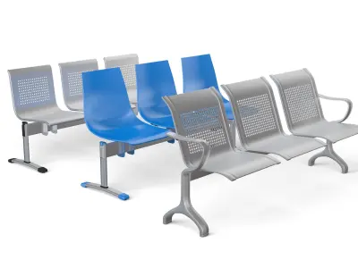 Public Seating Set 3D model