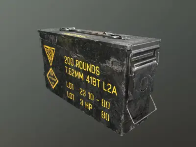 Army Box Low-poly 3D model Low-poly 3D model