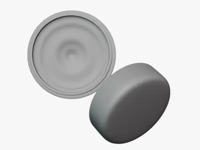 Basic Gel Jar - Geometry Only No Textures No Materials 3D model