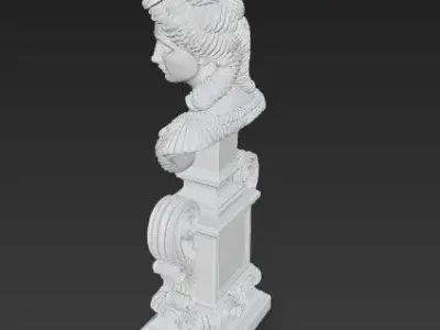 Neoclassical Style Bust 3D Printable Decorative Model 3D print model