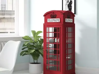 Display Cabinet London Telephone 3D model