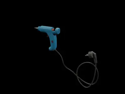 Hot Glue Gun Low-poly 3D model