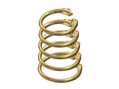 Double bypass minimalist serpent US size 6to10 3D print model