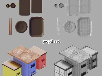 Sushi 3D Model Pack  Low-poly 3D model
