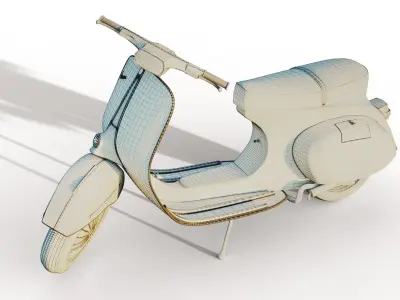 Vespa Scooter Motorcycle 3D model