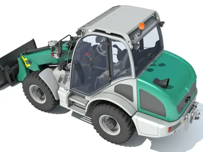 Wheel loader 3D model from CGTrader - Textured