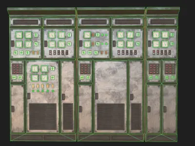 HQ PBR Switchboards  Low-poly 3D model