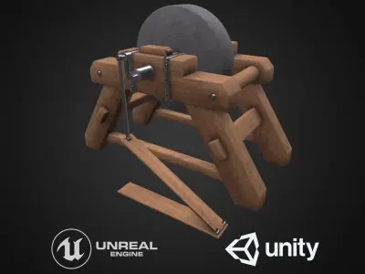 Grinding Wheel Low-poly 3D model