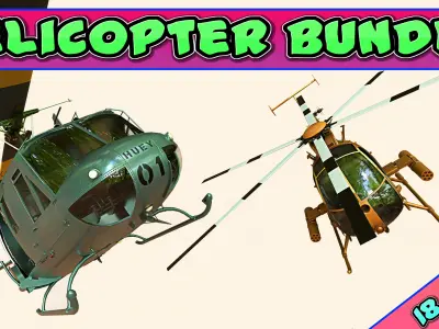 Helicopter Pack GameReady Low-poly 3D model