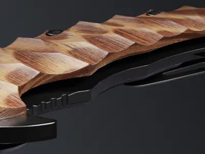 Folding knife Low-poly 3D model