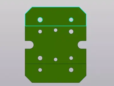 Industrial Mounting Plate with Holes - Machine Base Part 3D model