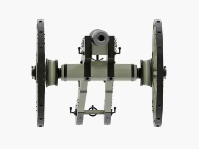Old Six Pounder Cannon 3D model