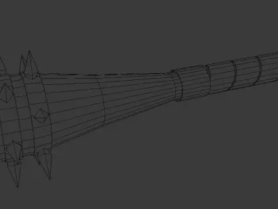 Orc Club Low-poly 3D model