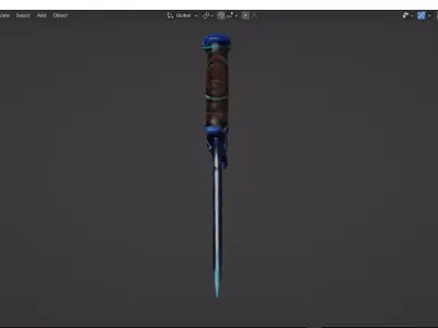 Viking dagger game asset Low-poly 3D model