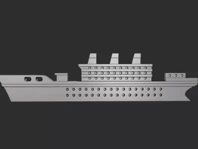 STL models for 3D printing and CNC Ship Liner 3D print model