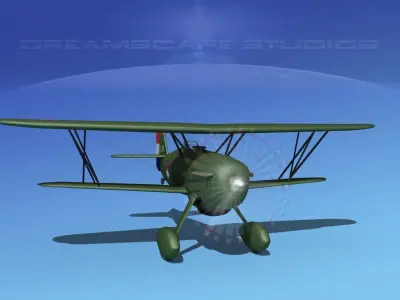 Curtiss P-6E Hawk V08 3D model