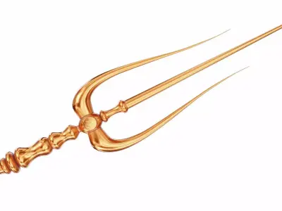 Carved trident 3D model