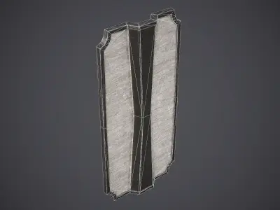 Shield Pavise Low-poly 3D model