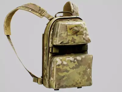 TYR Tactical Tuesday Huron Collapsible Direct Action V2 Low-poly 3D model