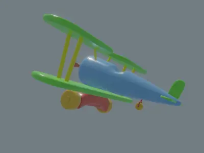 Toy Plane 3D model 2