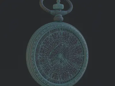 Antique Pocket Watch 3D model
