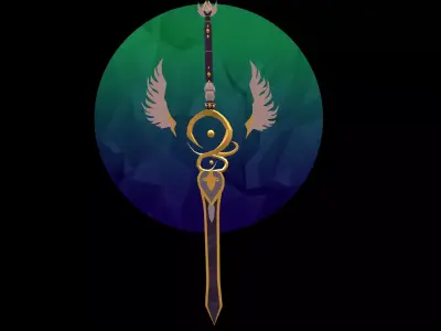 Fantastic Sword Game Ready  Free low-poly 3D model