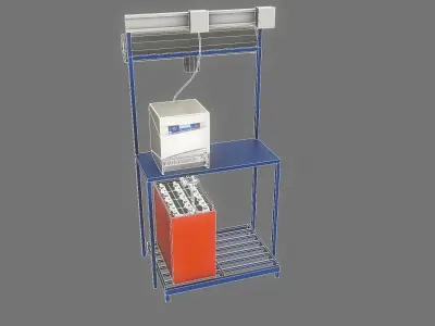 Battery Bay Module Game Ready Low-poly 3D model