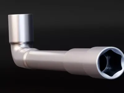 Socket Wrench Free low-poly 3D model