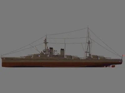 IJN Hyuga 3D model