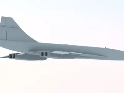 concorde airliner sst 3D print model