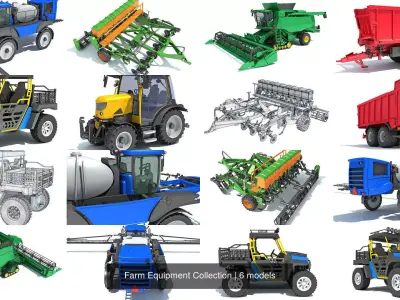 Farm Equipment Collection 3D Model Pack