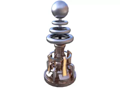 Tesla Coil Low-poly 3D model
